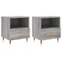 Mesitas noche 2 uds madera ingeniería gris Sonoma 40x35x47,5 cm de vidaXL, Mesitas de noche - Ref: Foro24-827401, Precio: 60,...
