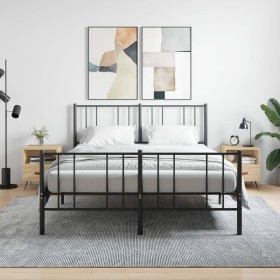 Zwei Nachttische aus Sonoma-Eichenfurnierholz, 40x35x47,5 cm. von vidaXL, Nachttische - Ref: Foro24-827379, Preis: 72,08 €, R...