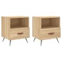 Mesita noche 2 uds madera ingeniería roble Sonoma 40x35x47,5 cm by vidaXL, Nightstands - Ref: Foro24-827379, Price: 72,08 €, ...