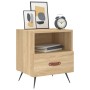 Zwei Nachttische aus Sonoma-Eichenfurnierholz, 40x35x47,5 cm. von vidaXL, Nachttische - Ref: Foro24-827379, Preis: 72,08 €, R...