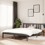 Grauer Massivholzbettrahmen 140x190 cm von vidaXL, Betten und Lattenroste - Ref: Foro24-814866, Preis: 96,58 €, Rabatt: %