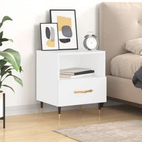 Glossy white engineered wood bedside table 40x35x47.5cm by vidaXL, Nightstands - Ref: Foro24-827392, Price: 44,71 €, Discount: %
