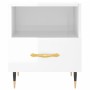 Glossy white engineered wood bedside table 40x35x47.5cm by vidaXL, Nightstands - Ref: Foro24-827392, Price: 45,27 €, Discount: %