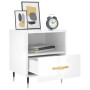 Glänzend weißer Nachttisch aus Holzwerkstoff, 40 x 35 x 47,5 cm von vidaXL, Nachttische - Ref: Foro24-827392, Preis: 45,27 €,...