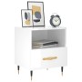 Glossy white engineered wood bedside table 40x35x47.5cm by vidaXL, Nightstands - Ref: Foro24-827392, Price: 45,27 €, Discount: %