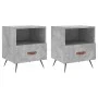 Mesita noche 2 uds madera ingeniería gris hormigón 40x35x47,5cm de vidaXL, Mesitas de noche - Ref: Foro24-827381, Precio: 72,...