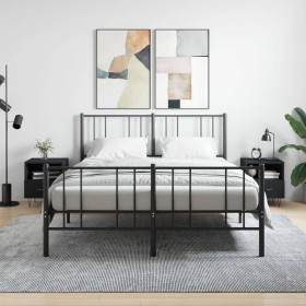 Mesitas de noche 2 uds madera ingeniería negro 40x35x47,5 cm de vidaXL, Mesitas de noche - Ref: Foro24-827423, Precio: 52,97 ...