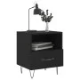 Nachttische 2 Stück, schwarzes Holzwerkstoff, 40 x 35 x 47,5 cm von vidaXL, Nachttische - Ref: Foro24-827423, Preis: 52,50 €,...