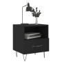 Nachttische 2 Stück, schwarzes Holzwerkstoff, 40 x 35 x 47,5 cm von vidaXL, Nachttische - Ref: Foro24-827423, Preis: 52,97 €,...