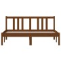 Estructura de cama madera maciza marrón miel 140x190 cm de vidaXL, Camas y somieres - Ref: Foro24-814867, Precio: 137,48 €, D...