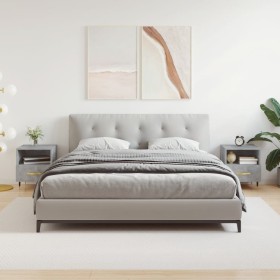 Mesita noche 2 uds madera ingeniería gris hormigón 40x35x47,5cm de vidaXL, Mesitas de noche - Ref: Foro24-827397, Precio: 71,...