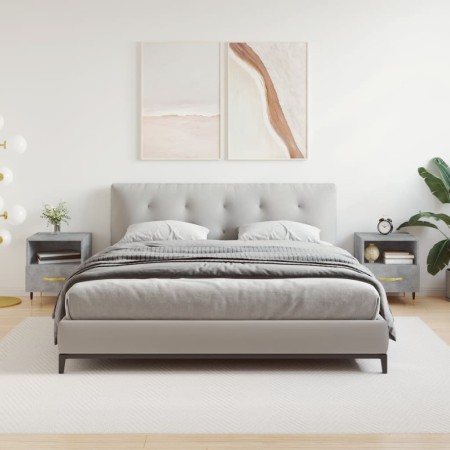 Mesita noche 2 uds madera ingeniería gris hormigón 40x35x47,5cm de vidaXL, Mesitas de noche - Ref: Foro24-827397, Precio: 71,...