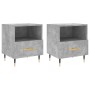 Bedside table 2 units in gray concrete engineered wood 40x35x47.5cm by vidaXL, Nightstands - Ref: Foro24-827397, Price: 71,93...