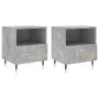 Bedside table 2 units in gray concrete engineered wood 40x35x47.5cm by vidaXL, Nightstands - Ref: Foro24-827397, Price: 71,04...