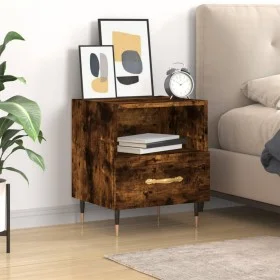Nachttisch aus geräuchertem Eichenholzwerkstoff, 40 x 35 x 47,5 cm von vidaXL, Nachttische - Ref: Foro24-827398, Preis: 40,96...