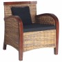 Sillón de ratán tejido a mano