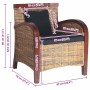 Sillón de ratán tejido a mano