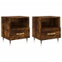Nightstand 2 pcs engineered wood smoked oak 40x35x47.5cm by vidaXL, Nightstands - Ref: Foro24-827399, Price: 71,75 €, Discoun...