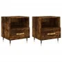Nightstand 2 pcs engineered wood smoked oak 40x35x47.5cm by vidaXL, Nightstands - Ref: Foro24-827399, Price: 70,88 €, Discoun...