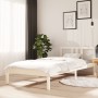 Weißer Massivholzbettrahmen 90x200 cm von vidaXL, Betten und Lattenroste - Ref: Foro24-814870, Preis: 78,42 €, Rabatt: %