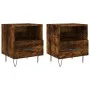 Nightstand 2 pcs engineered wood smoked oak 40x35x47.5cm by vidaXL, Nightstands - Ref: Foro24-827431, Price: 50,99 €, Discoun...