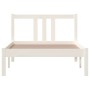 Weißer Massivholzbettrahmen 90x200 cm von vidaXL, Betten und Lattenroste - Ref: Foro24-814870, Preis: 78,42 €, Rabatt: %