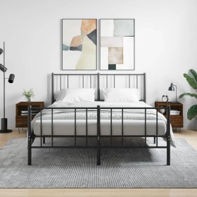 Nachttisch, 2 Stück, Eichenbraun, Holzwerkstoff, 40 x 35 x 47,5 cm von vidaXL, Nachttische - Ref: Foro24-827435, Preis: 49,21...