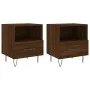 Nightstand 2 pcs oak brown engineered wood 40x35x47.5 cm by vidaXL, Nightstands - Ref: Foro24-827435, Price: 49,21 €, Discoun...