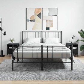 Mesitas de noche 2 uds madera ingeniería negro 40x35x47,5 cm de vidaXL, Mesitas de noche - Ref: Foro24-827439, Precio: 67,65 ...