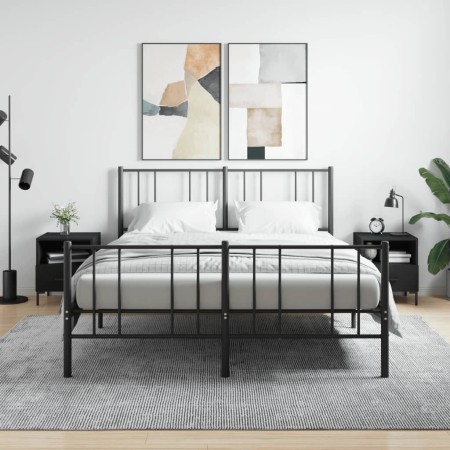 Mesitas de noche 2 uds madera ingeniería negro 40x35x47,5 cm de vidaXL, Mesitas de noche - Ref: Foro24-827439, Precio: 67,59 €