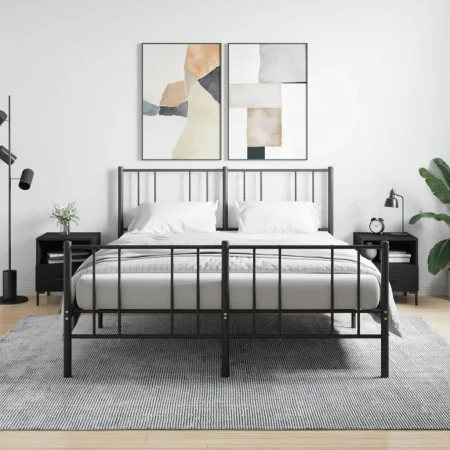 Nachttische 2 Stk. Holzwerkstoff schwarz 40x35x47,5 cm von vidaXL, Nachttische - Ref: Foro24-827439, Preis: 66,97 €, Rabatt: %