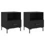 Mesitas de noche 2 uds madera ingeniería negro 40x35x47,5 cm de vidaXL, Mesitas de noche - Ref: Foro24-827439, Precio: 66,97 ...