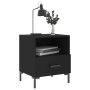 Mesitas de noche 2 uds madera ingeniería negro 40x35x47,5 cm de vidaXL, Mesitas de noche - Ref: Foro24-827439, Precio: 67,59 €