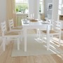 Sillas de comedor 4 uds madera maciza caucho terciopelo blanco