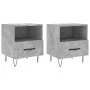 Nightstand 2 pcs concrete gray engineered wood 40x35x47.5cm by vidaXL, Nightstands - Ref: Foro24-827429, Price: 68,15 €, Disc...