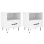 Mesitas de noche 2 uds madera ingeniería blanco 40x35x47,5 cm de vidaXL, Mesitas de noche - Ref: Foro24-827421, Precio: 70,29...
