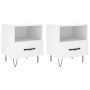 Mesitas de noche 2 uds madera ingeniería blanco 40x35x47,5 cm de vidaXL, Mesitas de noche - Ref: Foro24-827421, Precio: 71,17...