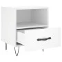 Mesitas de noche 2 uds madera ingeniería blanco 40x35x47,5 cm de vidaXL, Mesitas de noche - Ref: Foro24-827421, Precio: 70,29...