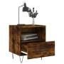 Engineered smoked oak wood bedside table 40x35x47.5 cm by vidaXL, Nightstands - Ref: Foro24-827430, Price: 40,00 €, Discount: %