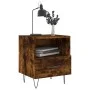 Engineered smoked oak wood bedside table 40x35x47.5 cm by vidaXL, Nightstands - Ref: Foro24-827430, Price: 40,00 €, Discount: %