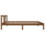 Honey brown solid wood bed frame 90x200 cm by vidaXL, Beds and slatted bases - Ref: Foro24-814872, Price: 78,06 €, Discount: %