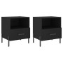 Mesitas de noche 2 uds madera ingeniería negro 40x35x47,5 cm de vidaXL, Mesitas de noche - Ref: Foro24-827455, Precio: 86,01 €