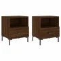 Bedside table 2 units engineered wood brown oak 40x35x47.5 cm by vidaXL, Nightstands - Ref: Foro24-827451, Price: 58,78 €, Di...