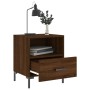 Bedside table 2 units engineered wood brown oak 40x35x47.5 cm by vidaXL, Nightstands - Ref: Foro24-827451, Price: 58,78 €, Di...