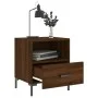 Bedside table 2 units engineered wood brown oak 40x35x47.5 cm by vidaXL, Nightstands - Ref: Foro24-827451, Price: 58,78 €, Di...