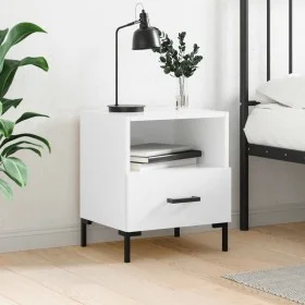 Glossy white engineered wood bedside table 40x35x47.5cm by vidaXL, Nightstands - Ref: Foro24-827440, Price: 49,21 €, Discount: %