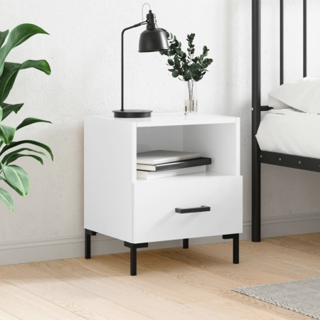 Glänzend weißer Nachttisch aus Holzwerkstoff, 40 x 35 x 47,5 cm von vidaXL, Nachttische - Ref: Foro24-827440, Preis: 49,84 €,...