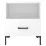 Mesita de noche madera de ingeniería blanco brillo 40x35x47,5cm de vidaXL, Mesitas de noche - Ref: Foro24-827440, Precio: 49,...