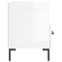 Glänzend weißer Nachttisch aus Holzwerkstoff, 40 x 35 x 47,5 cm von vidaXL, Nachttische - Ref: Foro24-827440, Preis: 49,84 €,...
