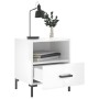 Glossy white engineered wood bedside table 40x35x47.5cm by vidaXL, Nightstands - Ref: Foro24-827440, Price: 49,84 €, Discount: %